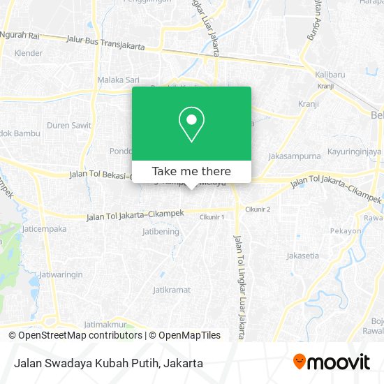 Jalan Swadaya Kubah Putih map