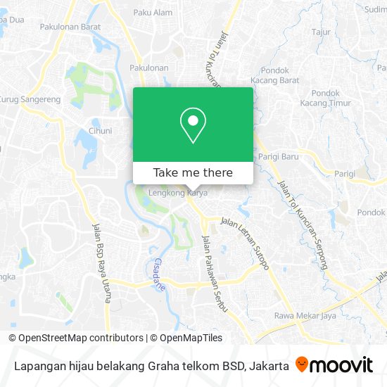 Lapangan hijau belakang Graha telkom BSD map