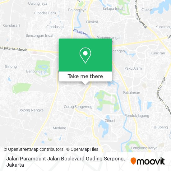 Jalan Paramount Jalan Boulevard Gading Serpong map