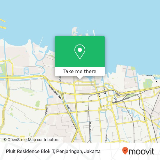 Pluit Residence Blok T, Penjaringan map