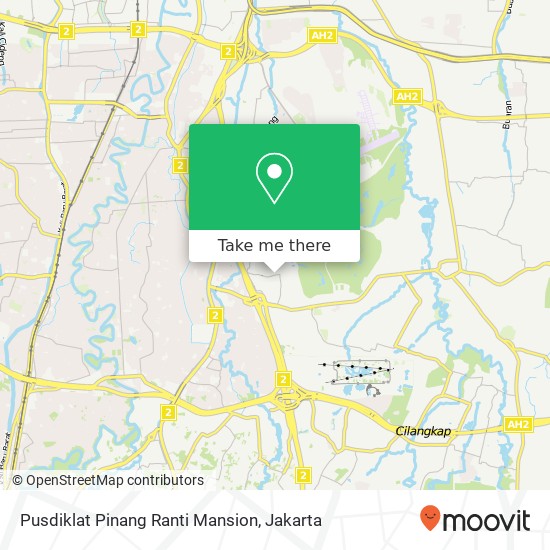 Pusdiklat Pinang Ranti Mansion map