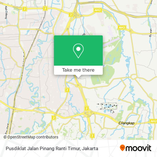 Pusdiklat Jalan Pinang Ranti Timur map