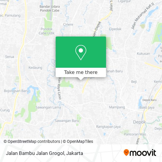 Jalan Bambu Jalan Grogol map