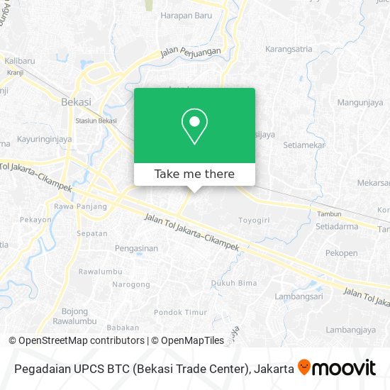 Pegadaian UPCS BTC (Bekasi Trade Center) map