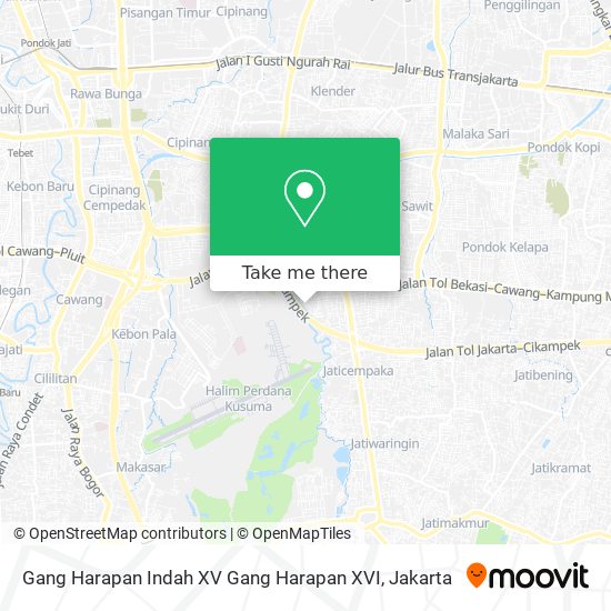 Gang Harapan Indah XV Gang Harapan XVI map