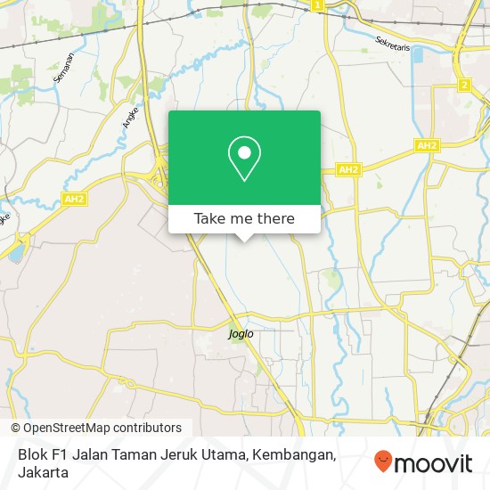 Blok F1 Jalan Taman Jeruk Utama, Kembangan map