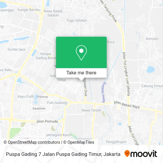 Puspa Gading 7 Jalan Puspa Gading Timur map