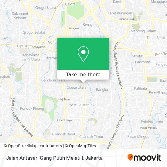 Jalan Antasari Gang Putih Melati I map