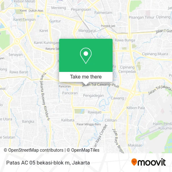 Patas AC 05 bekasi-blok m map