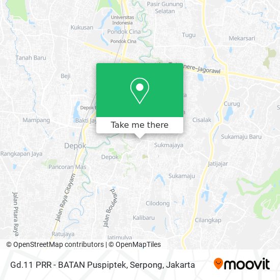 Gd.11 PRR - BATAN Puspiptek, Serpong map
