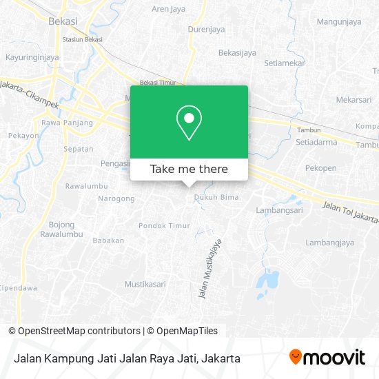 Jalan Kampung Jati Jalan Raya Jati map