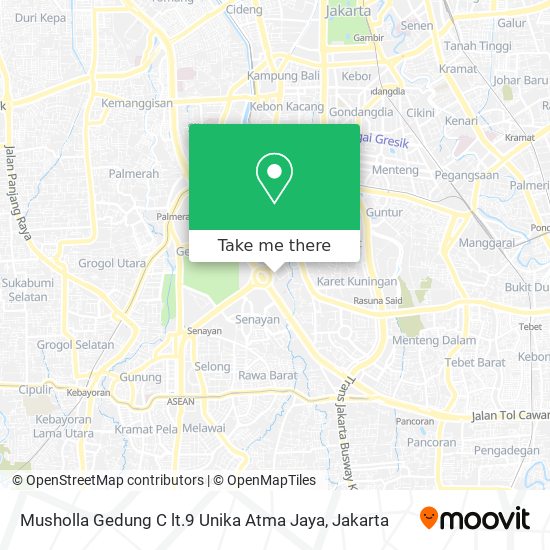 Musholla Gedung C lt.9 Unika Atma Jaya map