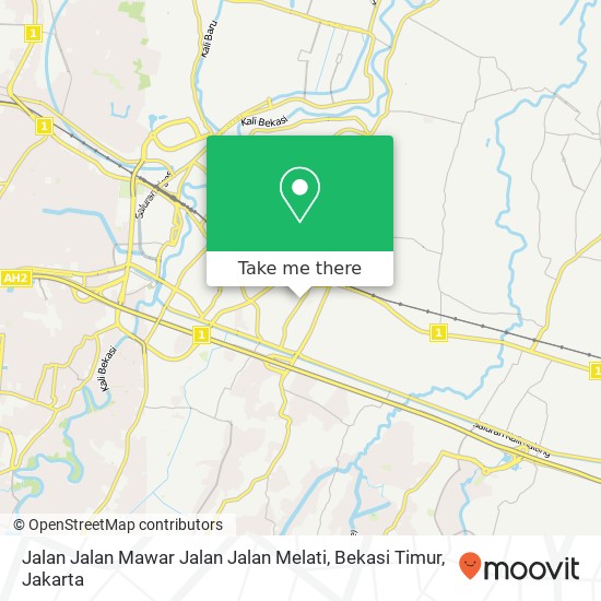Jalan Jalan Mawar Jalan Jalan Melati, Bekasi Timur map