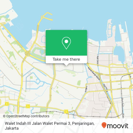 Walet Indah III Jalan Walet Permai 3, Penjaringan map