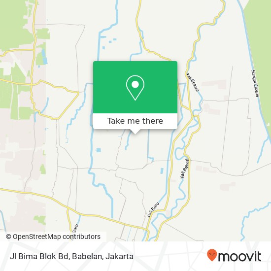 Jl Bima Blok Bd, Babelan map