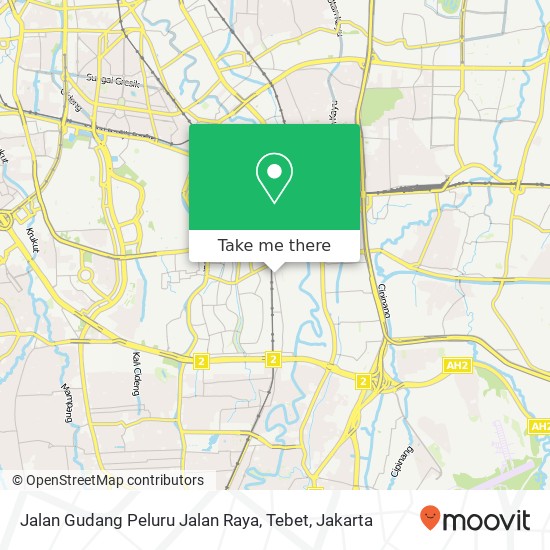 Jalan Gudang Peluru Jalan Raya, Tebet map