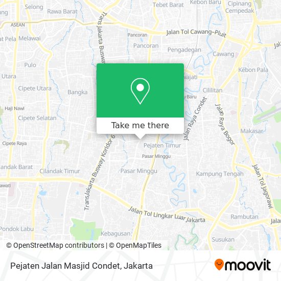 Pejaten Jalan Masjid Condet map