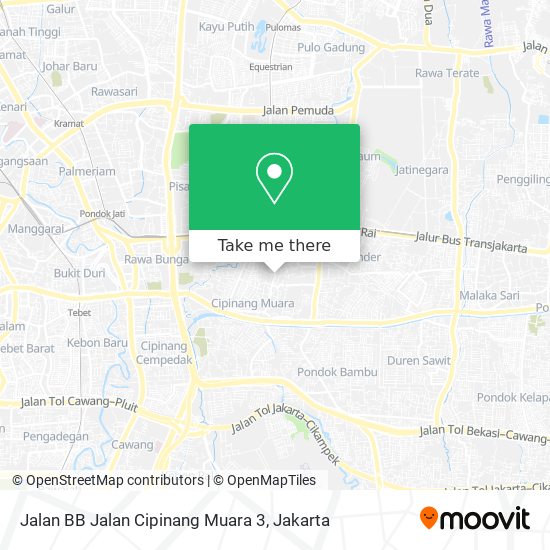 Jalan BB Jalan Cipinang Muara 3 map