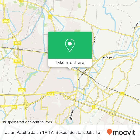 Jalan Patuha Jalan 1A 1A, Bekasi Selatan map