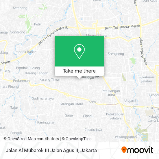 Jalan Al Mubarok III Jalan Agus II map