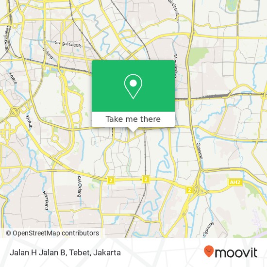 Jalan H Jalan B, Tebet map