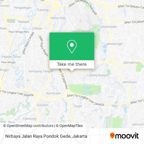 Nirbaya Jalan Raya Pondok Gede map