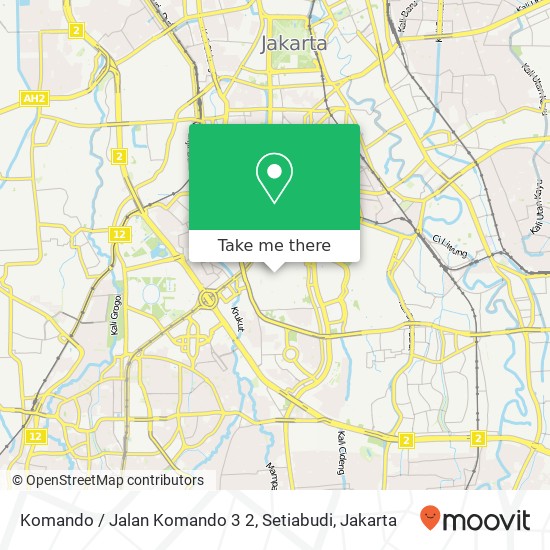 Komando / Jalan Komando 3 2, Setiabudi map