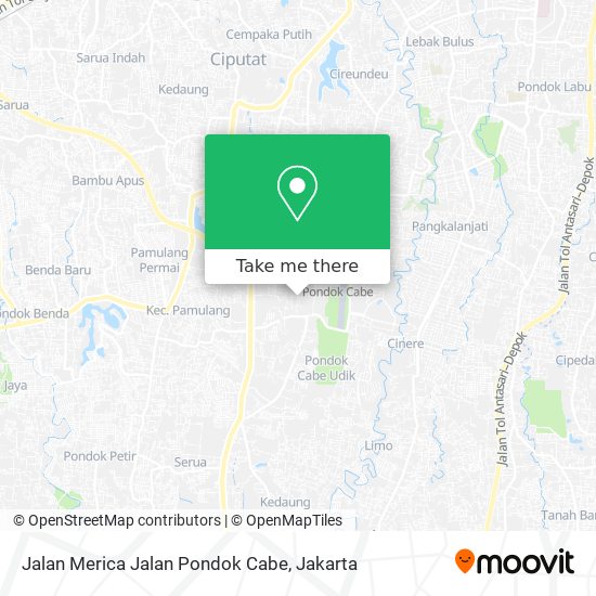 Jalan Merica Jalan Pondok Cabe map