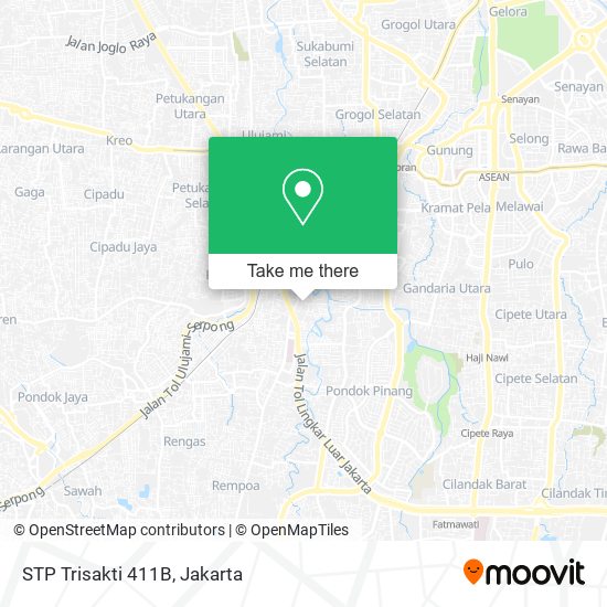 STP Trisakti 411B map