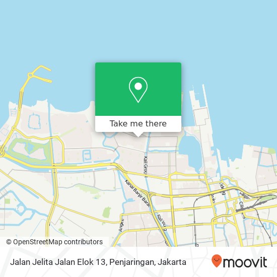 Jalan Jelita Jalan Elok 13, Penjaringan map