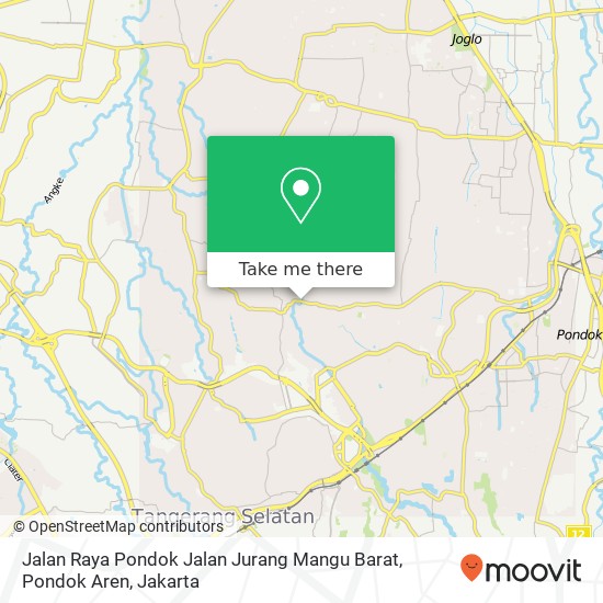 Jalan Raya Pondok Jalan Jurang Mangu Barat, Pondok Aren map