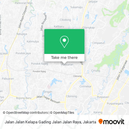 Jalan Jalan Kelapa Gading Jalan Jalan Raya map