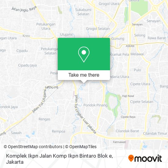 Komplek Ikpn Jalan Komp Ikpn Bintaro Blok e map
