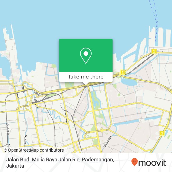 Jalan Budi Mulia Raya Jalan R e, Pademangan map