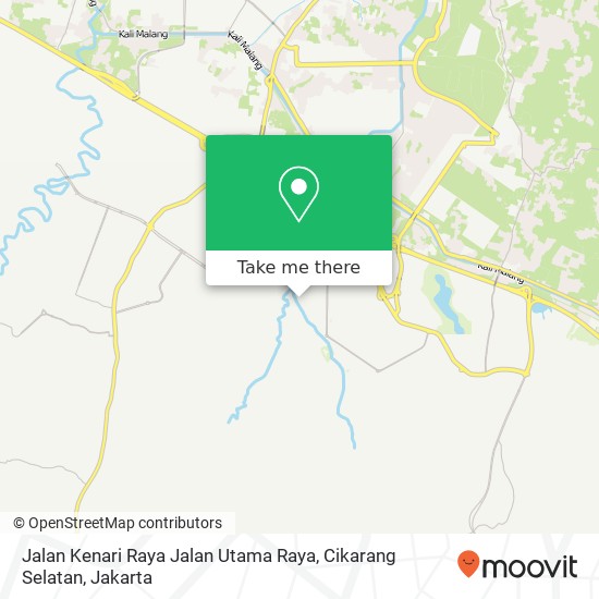 Jalan Kenari Raya Jalan Utama Raya, Cikarang Selatan map