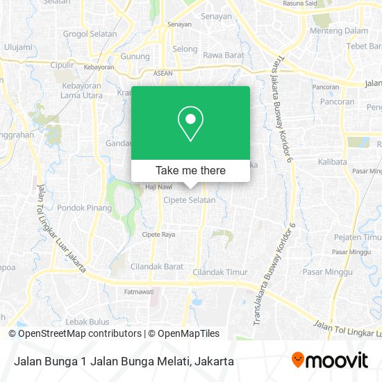 Jalan Bunga 1 Jalan Bunga Melati map