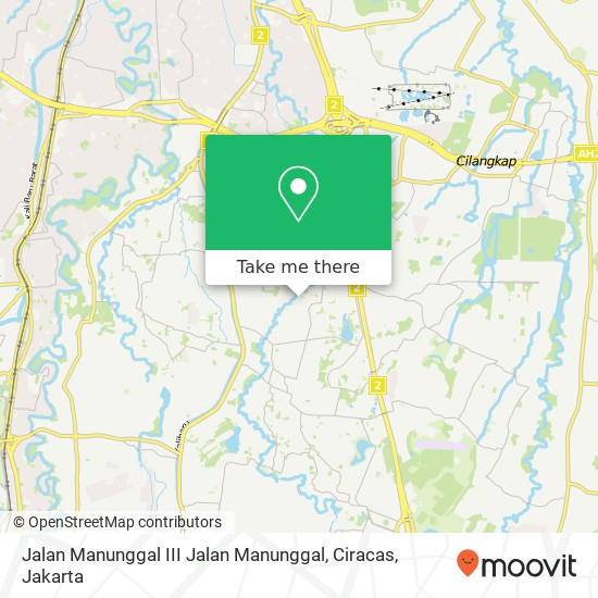 Jalan Manunggal III Jalan Manunggal, Ciracas map