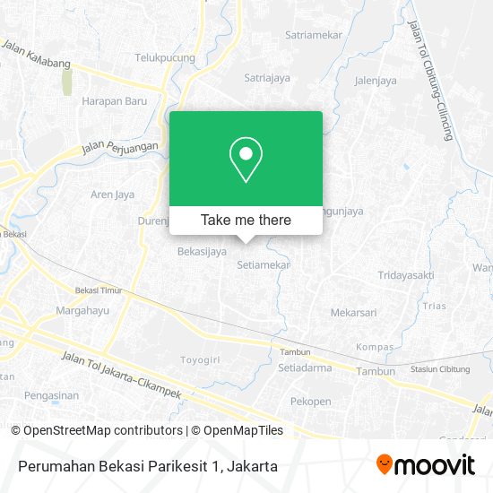 Perumahan Bekasi Parikesit 1 map