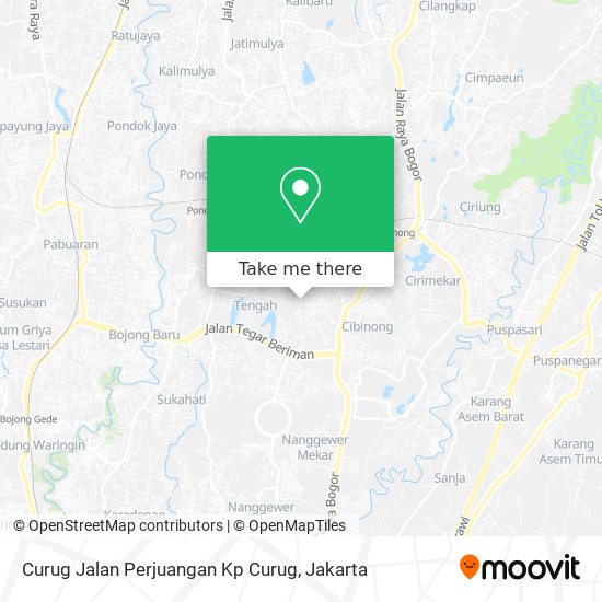 Curug Jalan Perjuangan Kp Curug map