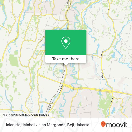 Jalan Haji Mahali Jalan Margonda, Beji map