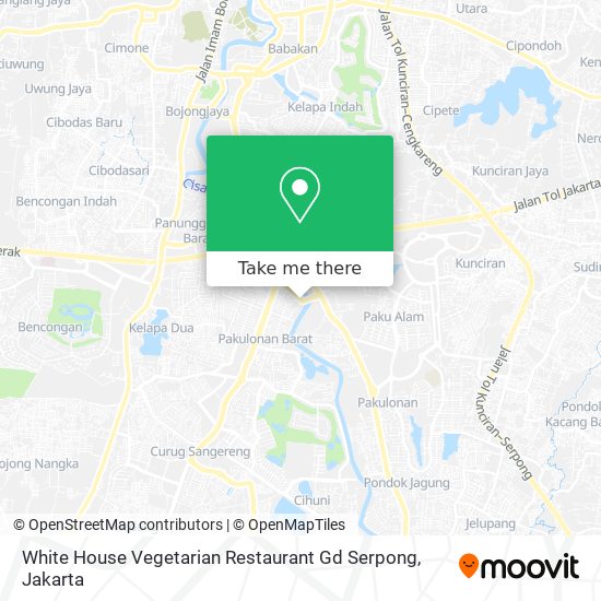 White House Vegetarian Restaurant Gd Serpong map