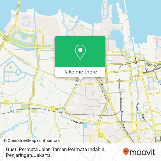 Gusti Permata Jalan Taman Permata Indah II, Penjaringan map