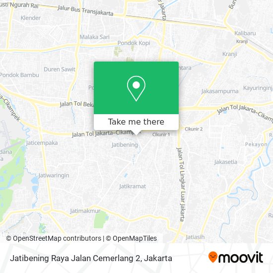 Jatibening Raya Jalan Cemerlang 2 map