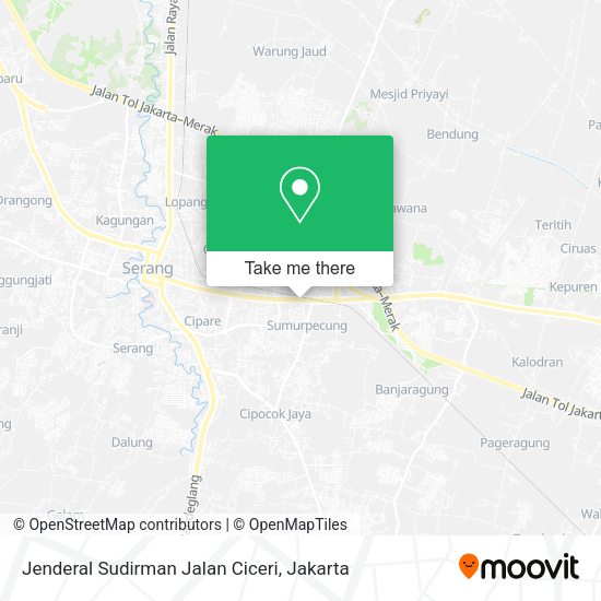 Jenderal Sudirman Jalan Ciceri, Serang map