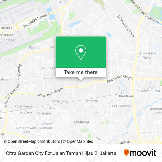 Citra Garden City Ext Jalan Taman Hijau 2 map