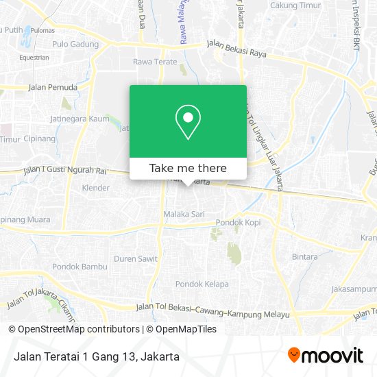 Jalan Teratai 1 Gang 13 map