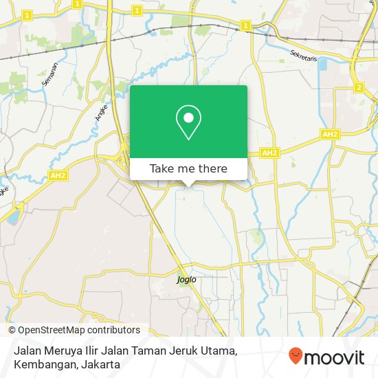 Jalan Meruya Ilir Jalan Taman Jeruk Utama, Kembangan map