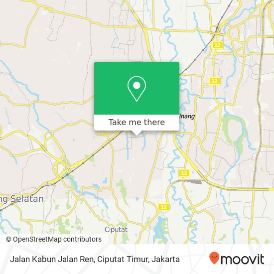 Jalan Kabun Jalan Ren, Ciputat Timur map