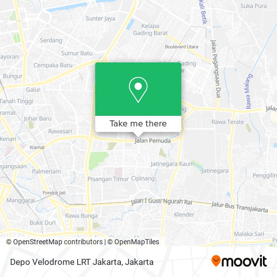 Depo Velodrome LRT Jakarta map