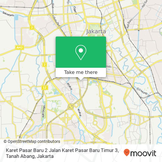 Karet Pasar Baru 2 Jalan Karet Pasar Baru Timur 3, Tanah Abang map